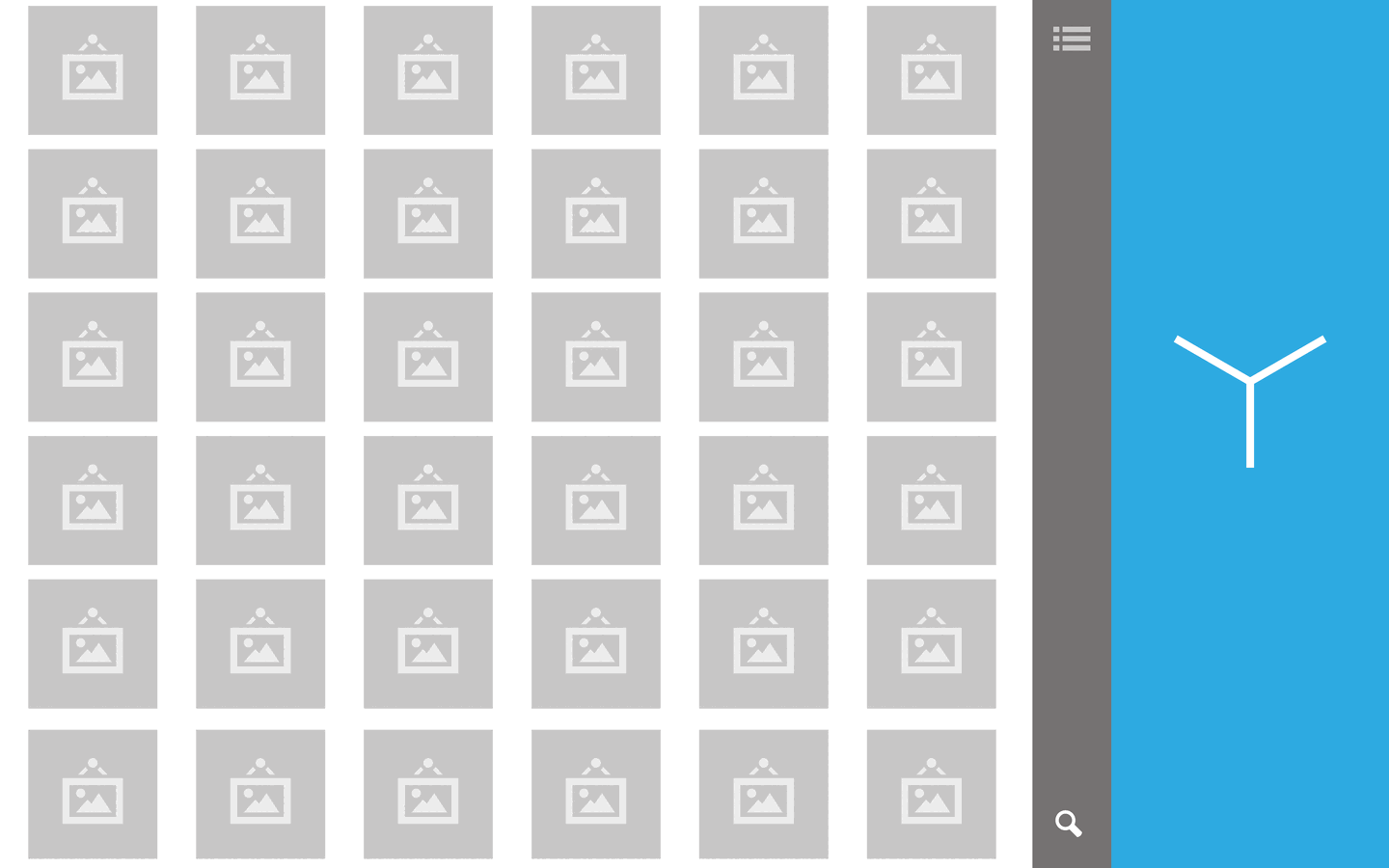 Wireframe — sidebar navigation